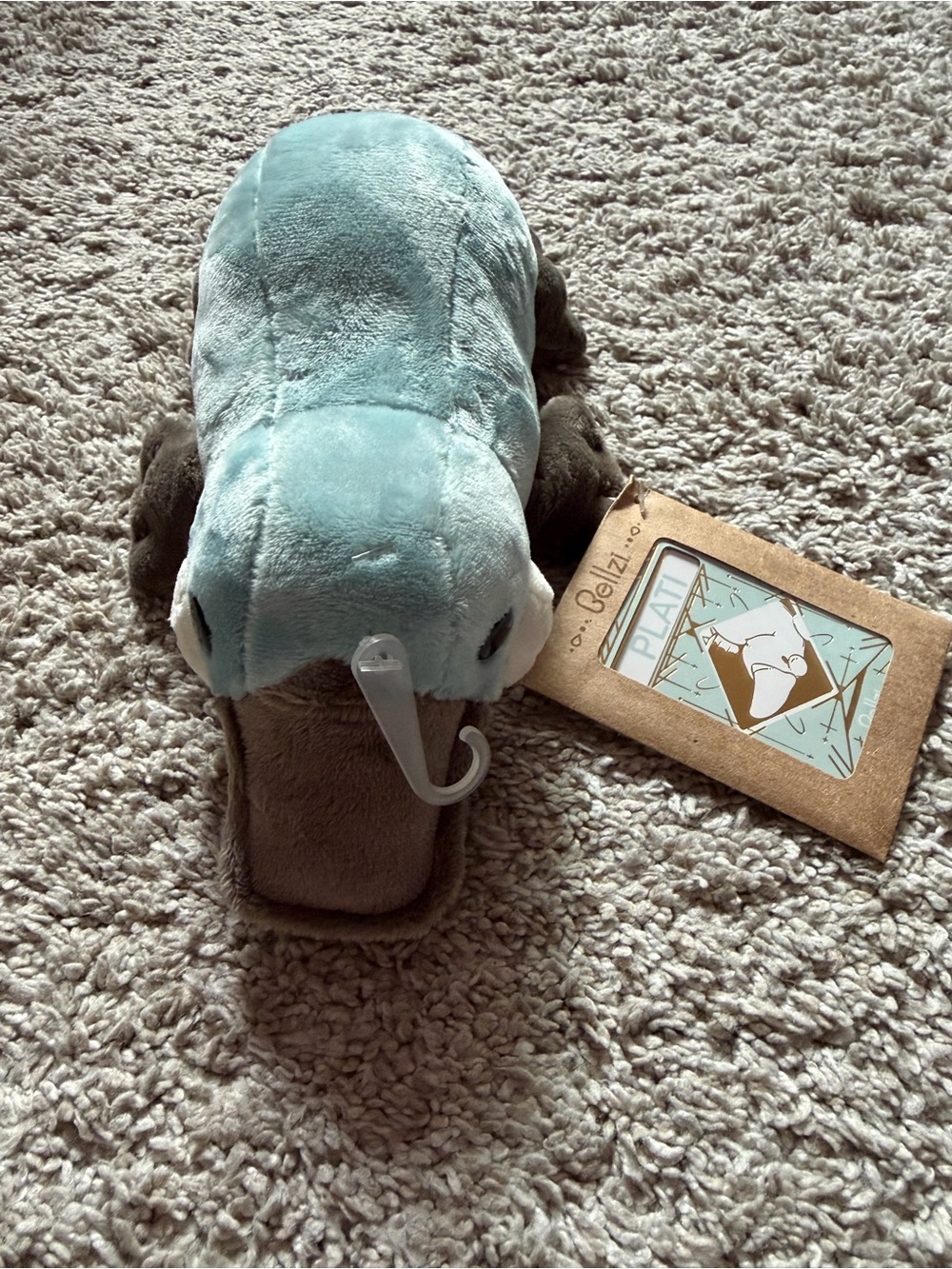 Plush Platypus Stuffed Animal - Blue/Brown